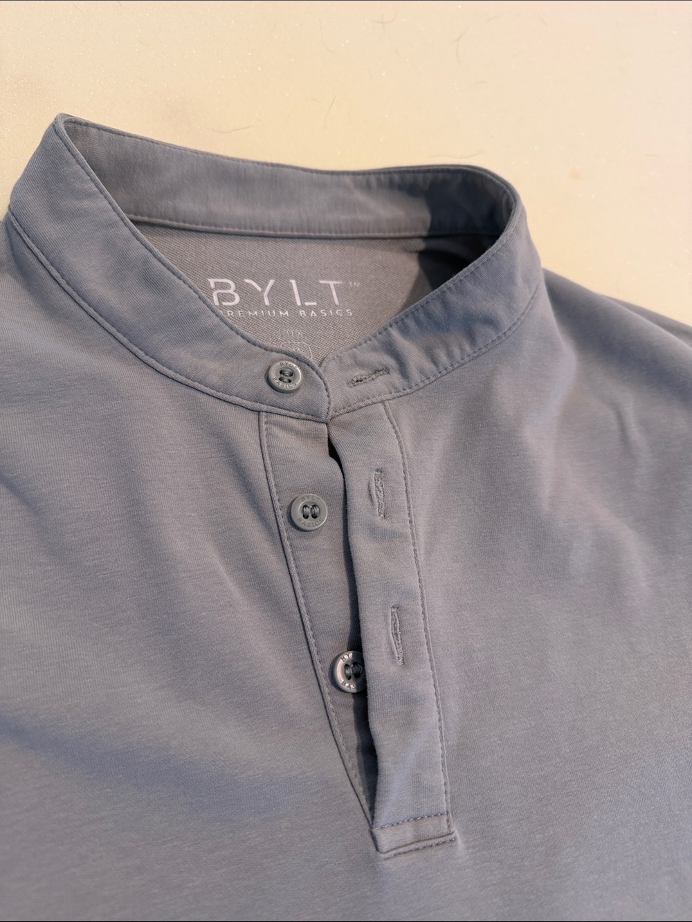 Men’s sage gray Henley Shirt